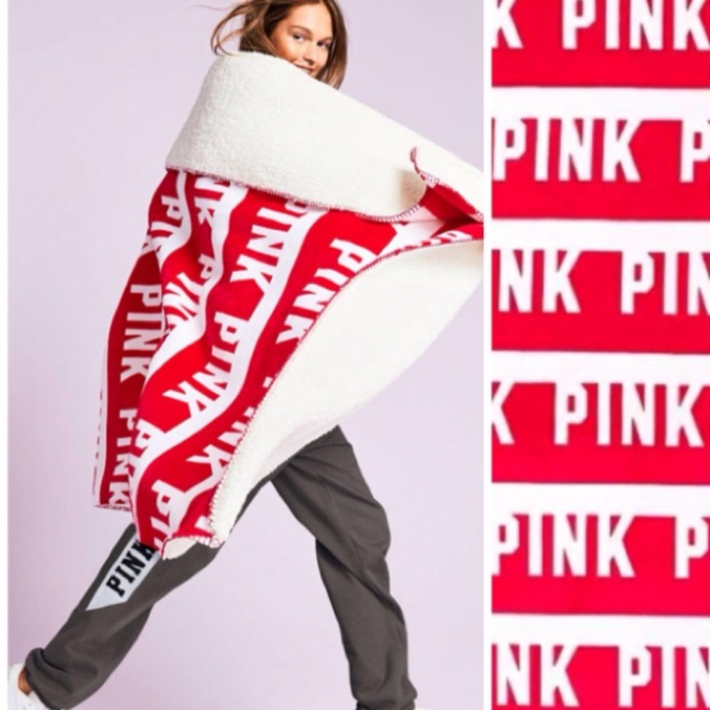 VS Pink Sherpa Blanket